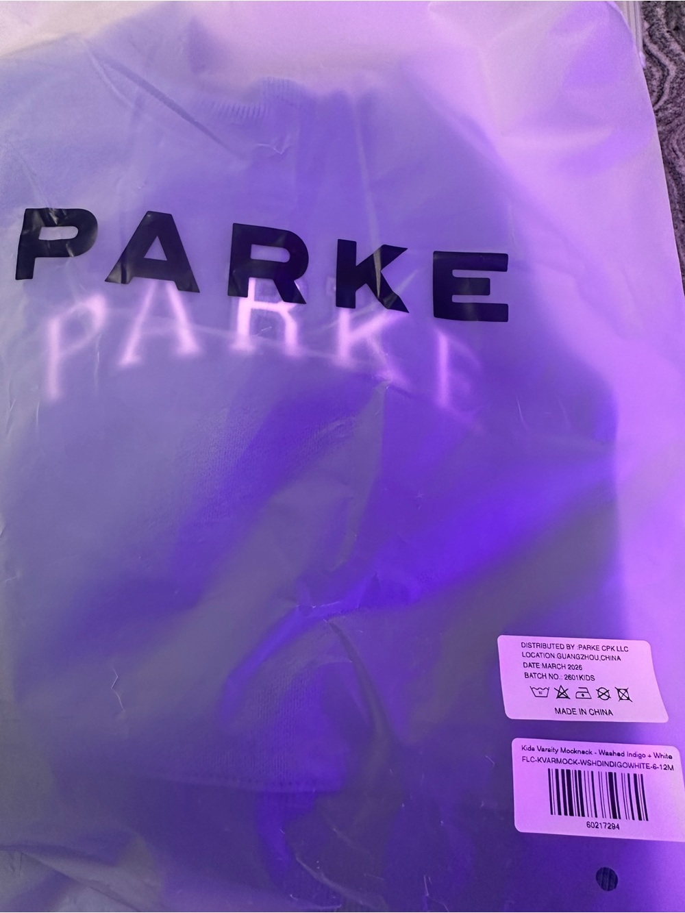 Parke 6-12m Kids Indigo Blue Mockneck various SIZES
